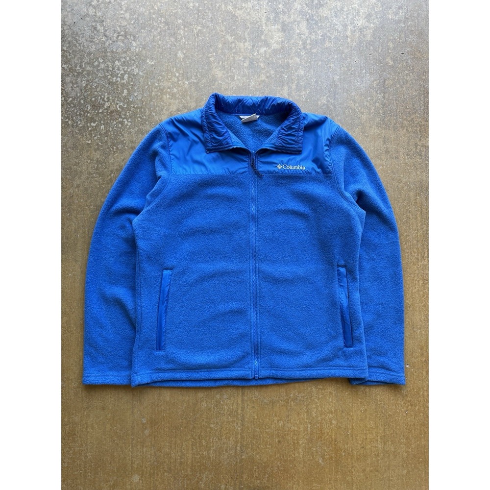 Columbia Sportswear Fleece Zip Up Blue Jacket Men's Large USA